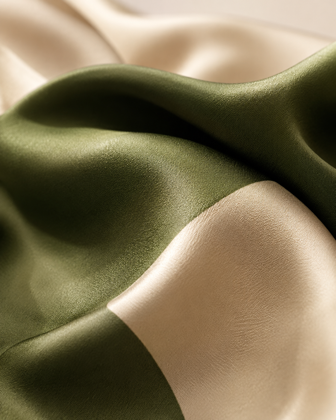 Olive Sauvage Silk Scarf