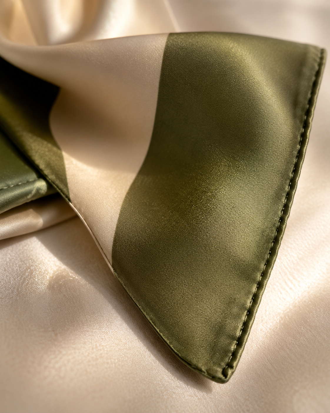 Olive Sauvage Silk Scarf