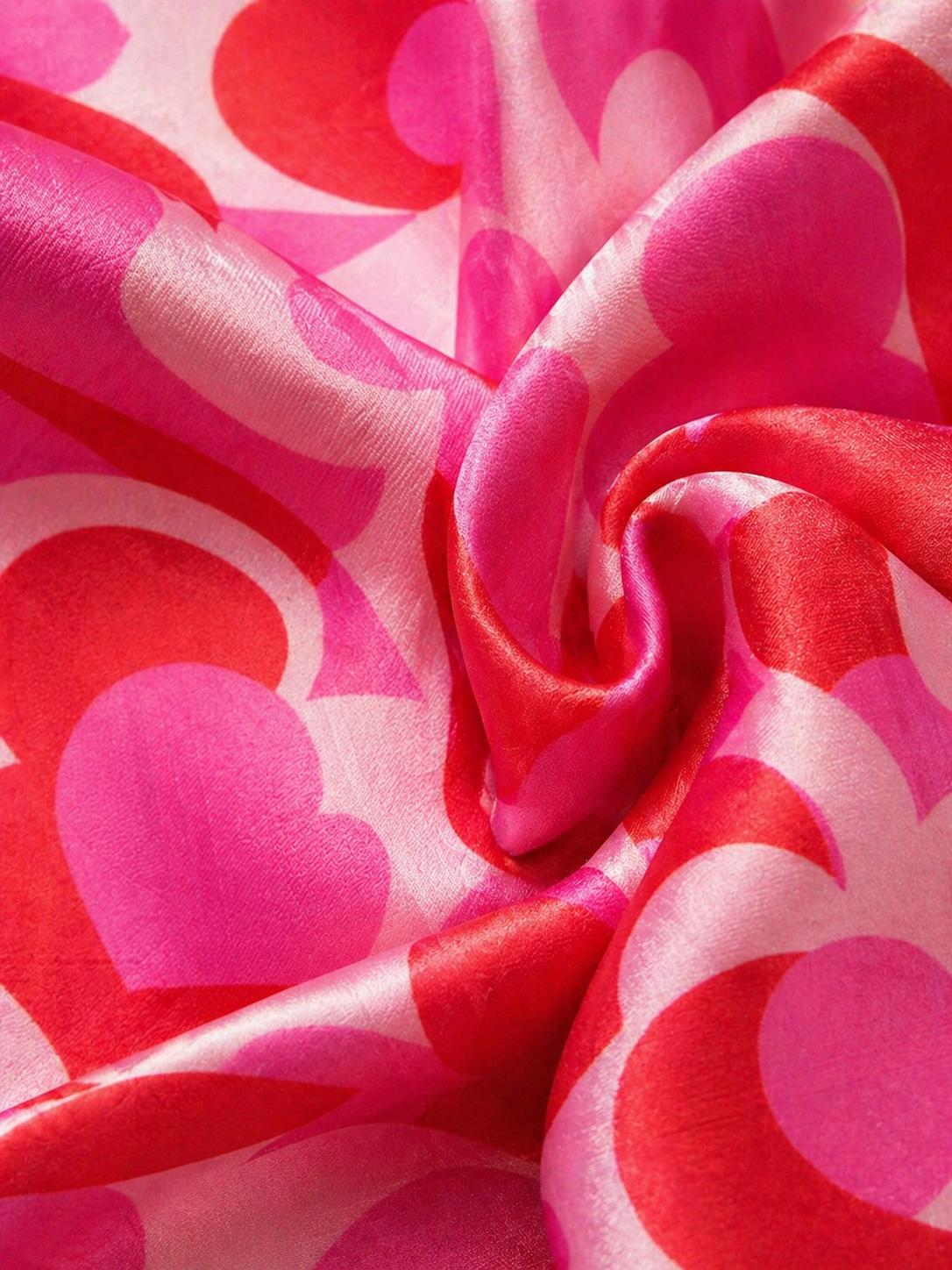 Amour Silk Scarf — Rouge Hearts