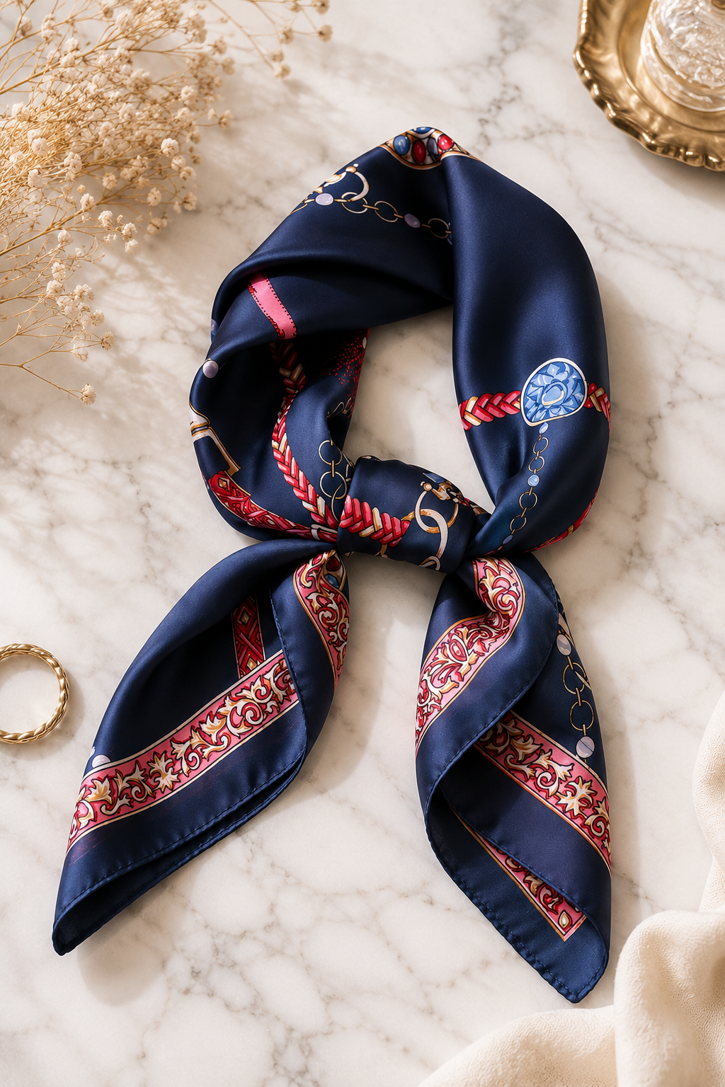 Voyage Silk Scarf — Chantilly