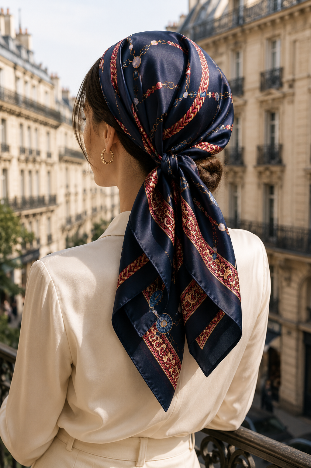 Voyage Silk Scarf — Chantilly