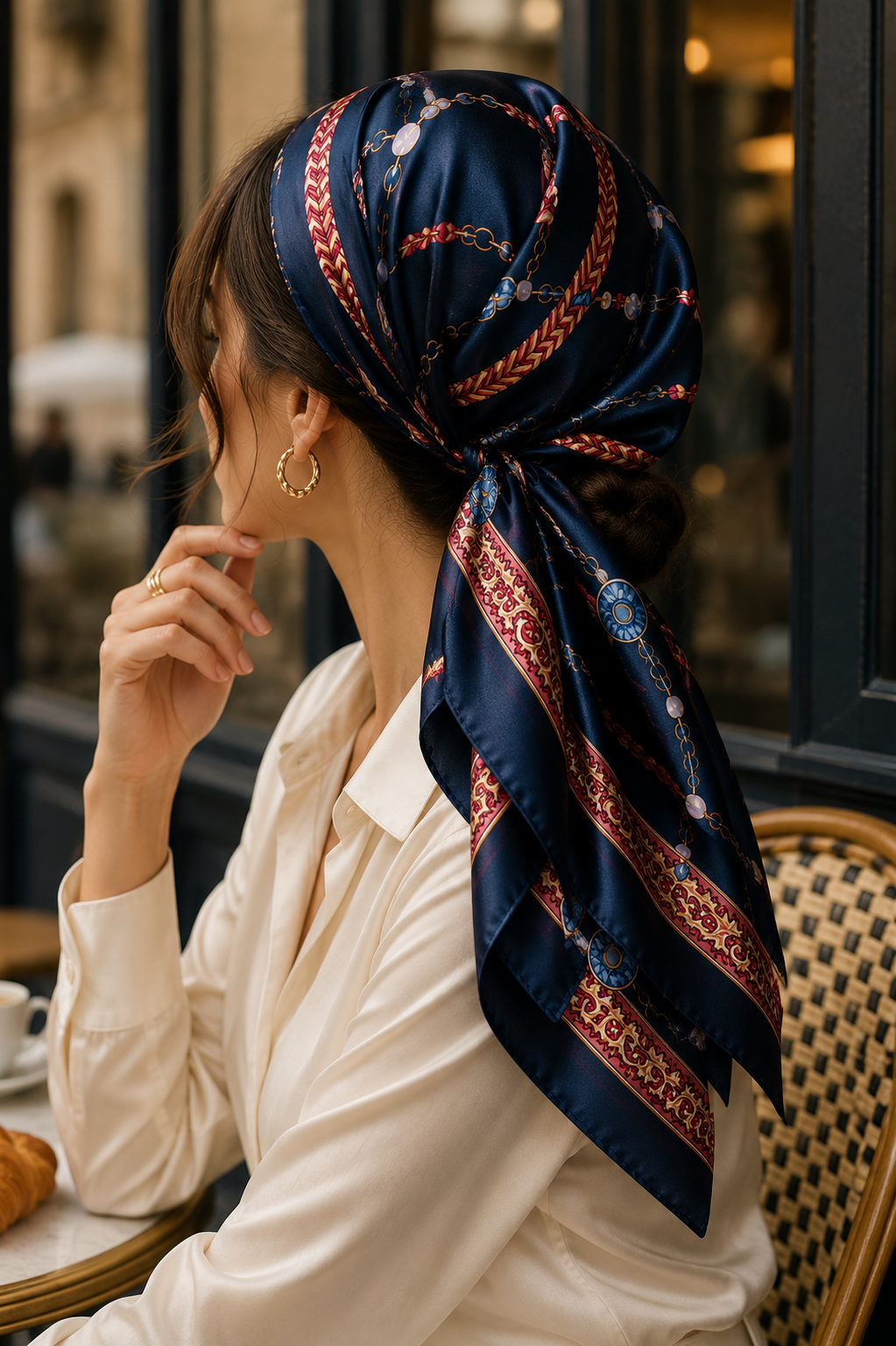 Voyage Silk Scarf — Chantilly