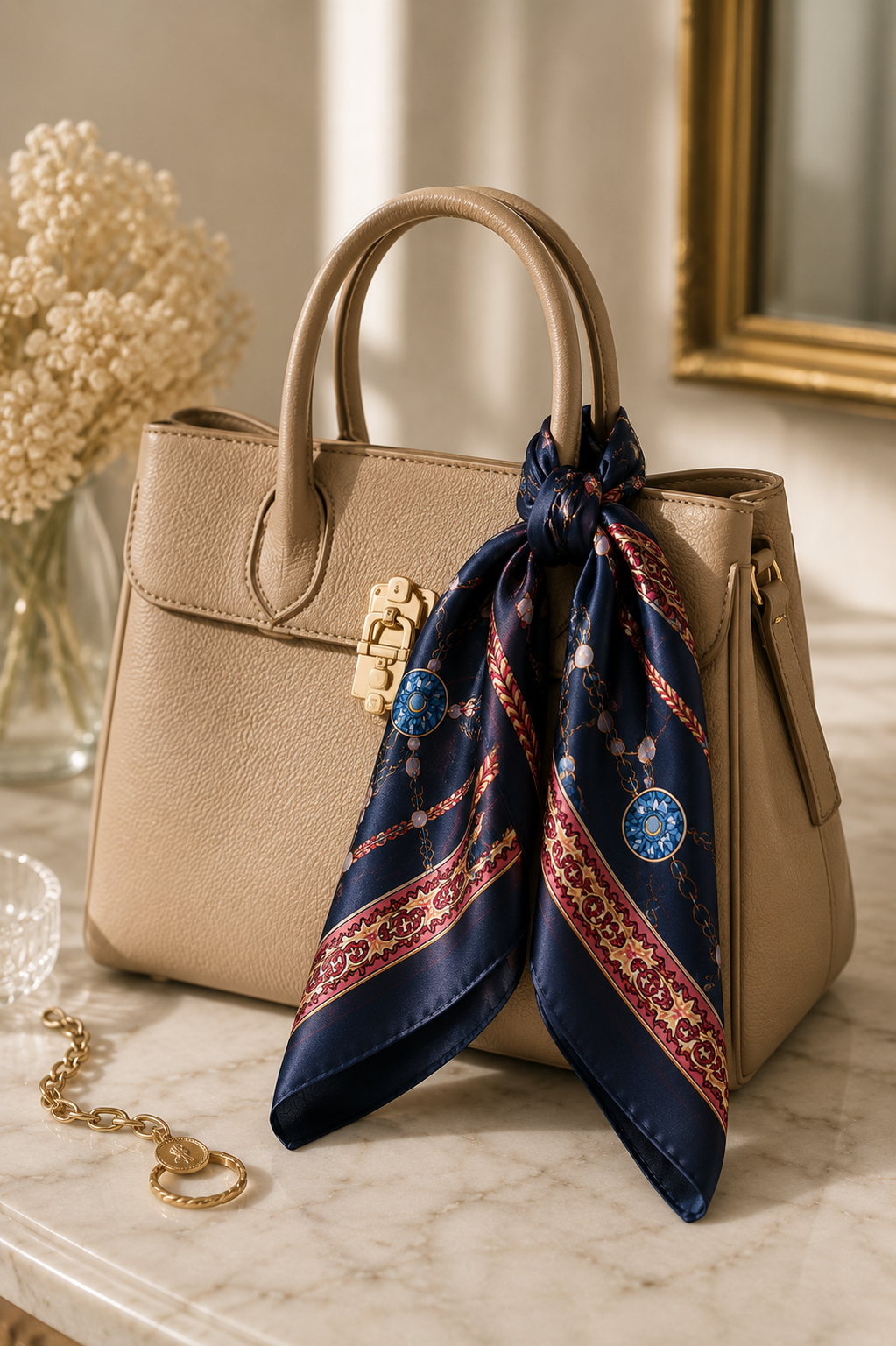 Voyage Silk Scarf — Chantilly