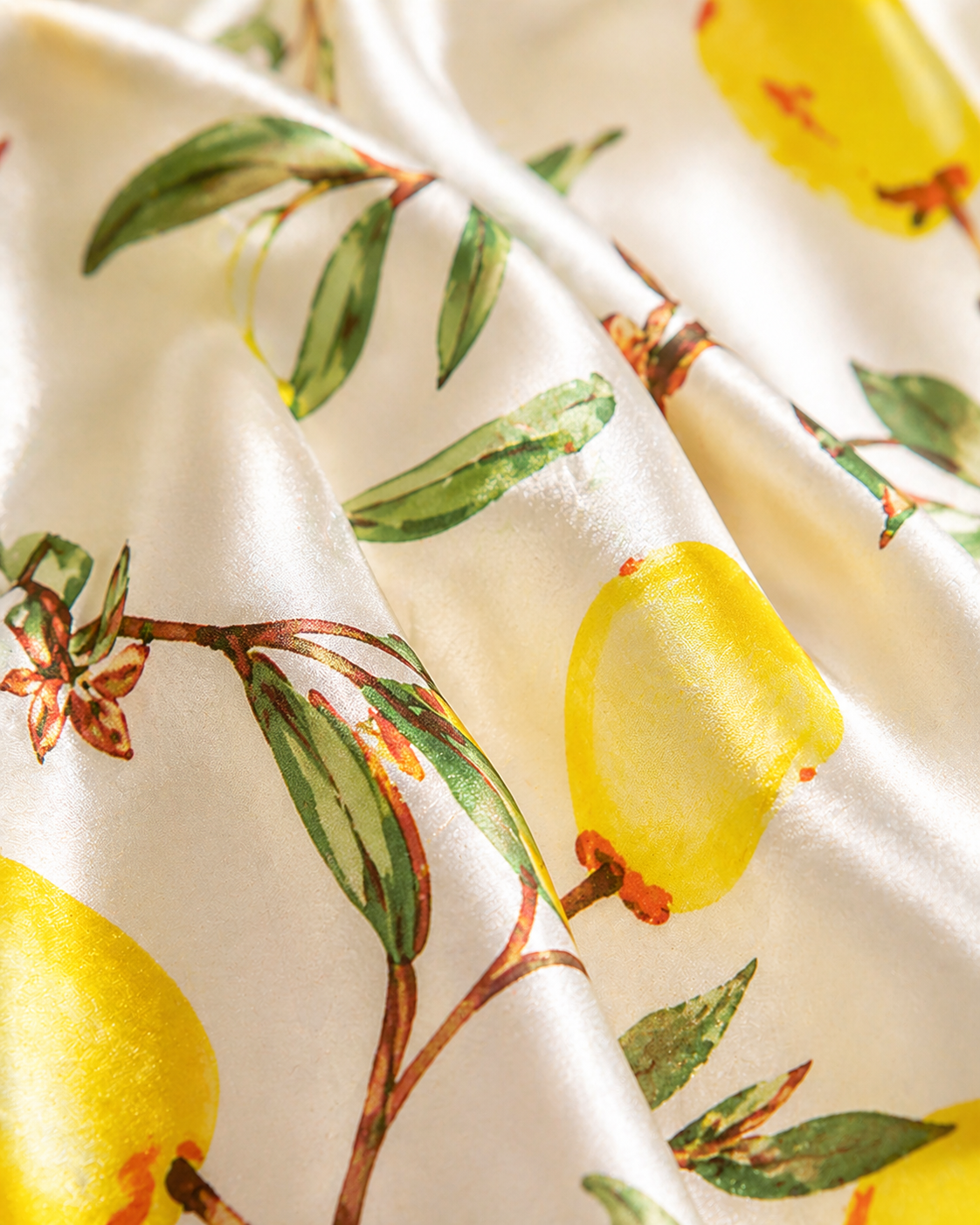 Riviera Silk Scarf — Lemon Blossom