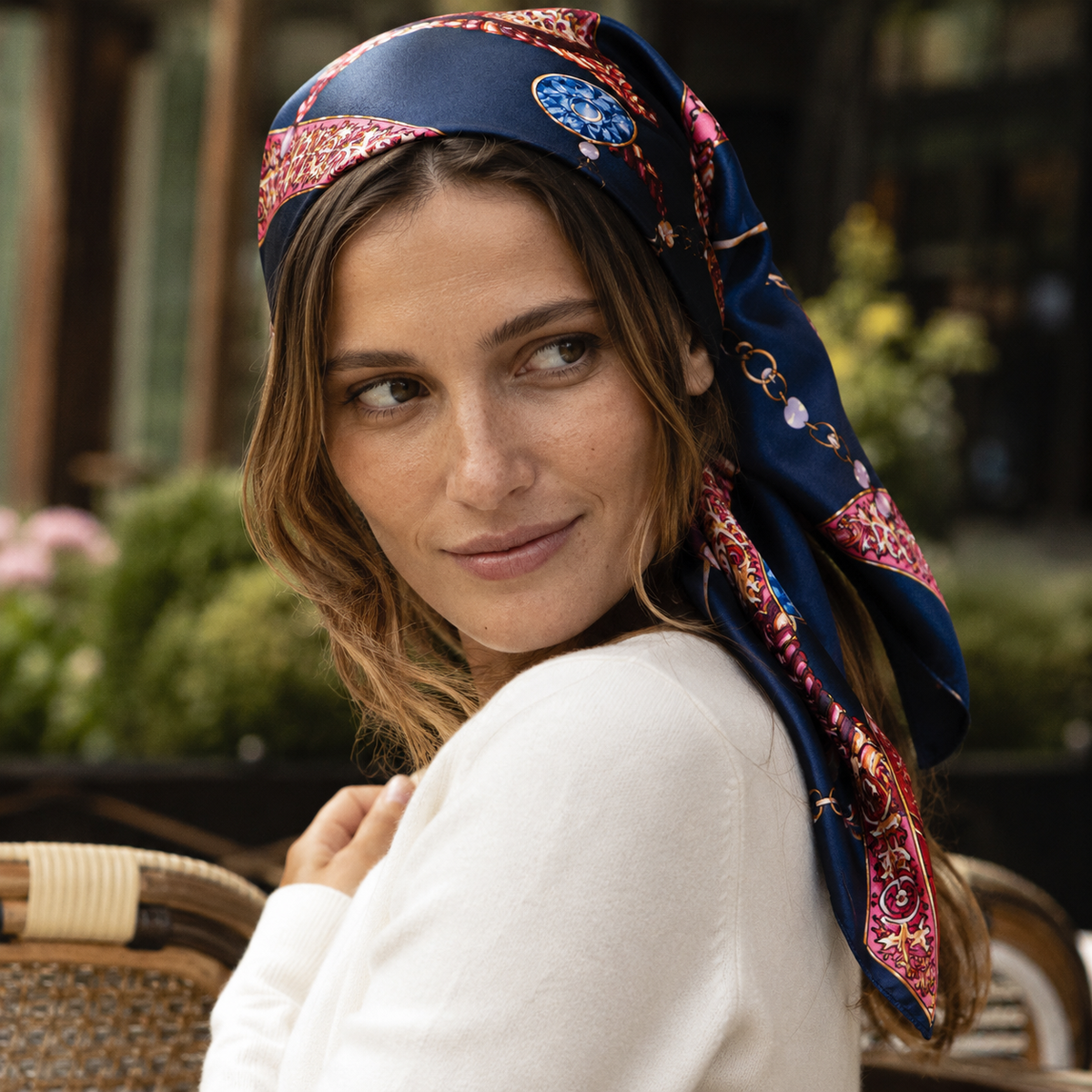Voyage Silk Scarf — Chantilly